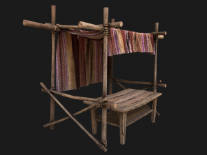 Market Stall Purple Tent 3D-Modell