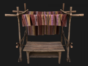 Market Stall Purple Tent 3D-Modell