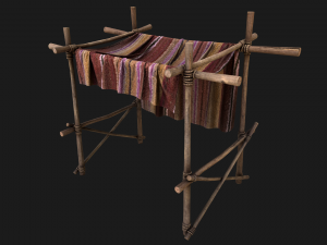Market Stall Purple Tent 3D-Modell