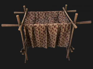 Market Red Stall 3D Model