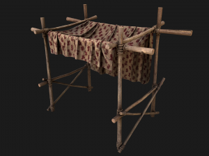 Market Red Stall 3D Model