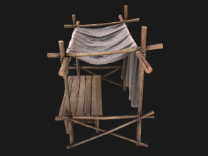 Market Stall White Tent 3D Model