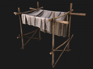 Market Stall White Tent 3D Model