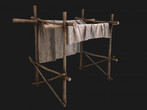 Market Stall White Tent 3D Model