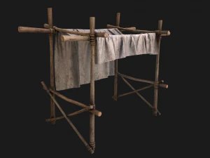 Market Stall White Tent 3D Model