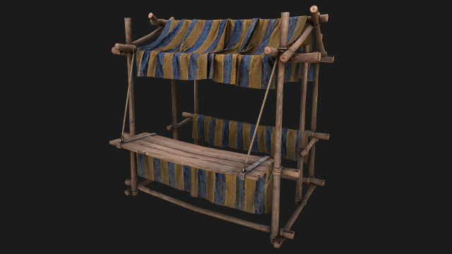 Stall Market Medieval 3D Model .c4d .max .obj .3ds .fbx .stl .blend 