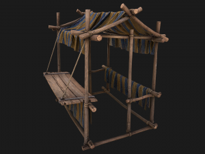Stall Market Medieval 3D Model