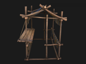 Stall Market Medieval 3D Model