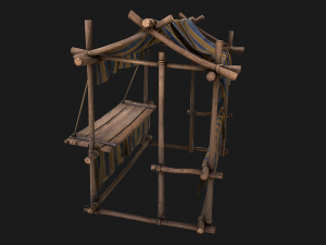 Stall Market Medieval 3D Model