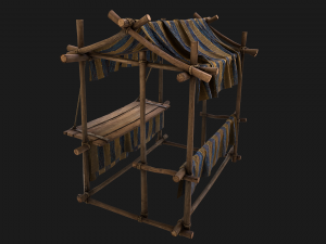 Stall Market Medieval 3D Model