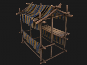 Stall Market Medieval 3D Model