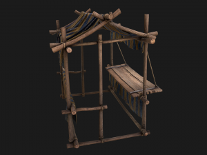 Stall Market Medieval 3D Model