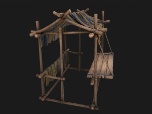 Stall Market Medieval 3D Model