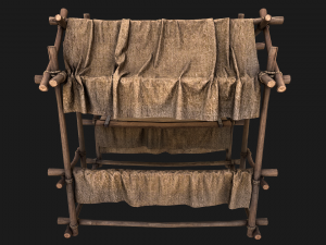 Street Stalls Brown 3Dモデル