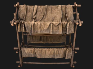 Street Stalls Brown 3D Model