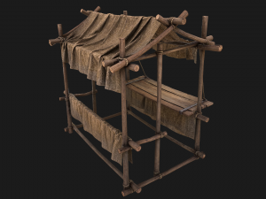 Street Stalls Brown 3Dモデル
