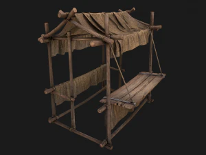 Street Stalls Brown 3D Model