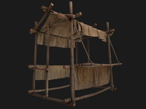 Street Stalls Brown 3D Model