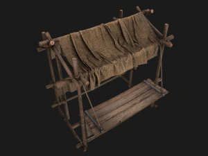 Street Stalls Brown 3D Model
