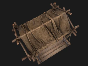 Street Stalls Brown 3D Model