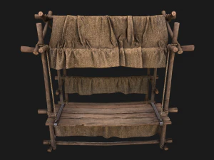 Street Stalls Brown 3D Model