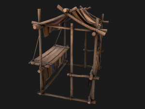 Stall Market Colored Carpet Modelo 3D