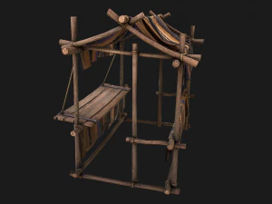 Stall Market Colored Carpet 3D Model