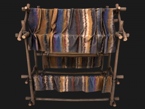 Stall Market Colored Carpet Modelo 3D