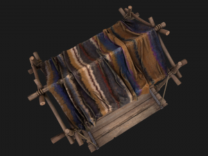 Stall Market Colored Carpet Modelo 3D
