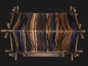 Stall Market Colored Carpet 3D Model