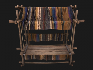 Stall Market Colored Carpet Modelo 3D