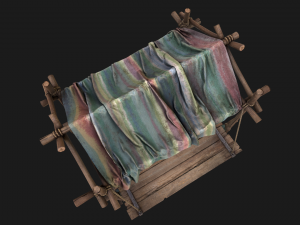 Market Stall Colored Lines Modelo 3D