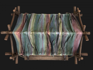 Market Stall Colored Lines Modelo 3D