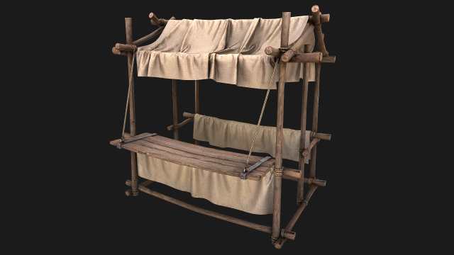 Stall Cotton 3D Model .c4d .max .obj .3ds .fbx .stl .blend 