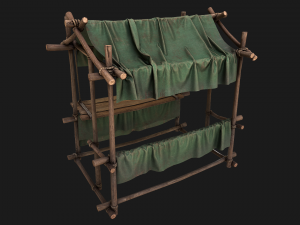 Military Tent Market Stall 3D Model