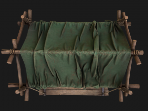 Military Tent Market Stall 3D Model