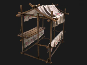 Market Stalls Ornament Tent 3D Model