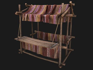 Stalla di strada viola Modello 3D