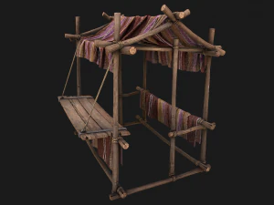 Street Stall Purple 3D Model
