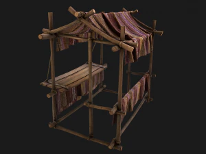 Street Stall Purple 3D Model