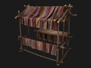 Street Stall Purple 3D Model