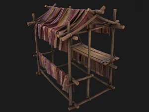 Street Stall Purple 3D Model