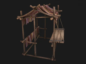 Street Stall Purple 3D Model