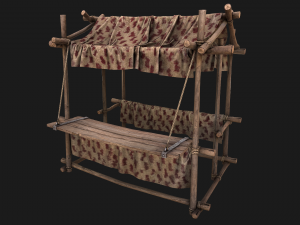 Market Tents Red Dots 3D Model