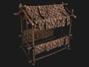 Market Tents Red Dots 3D Model