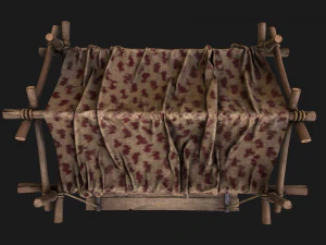 Market Tents Red Dots 3D Model