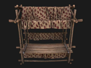 Market Tents Red Dots 3D Model
