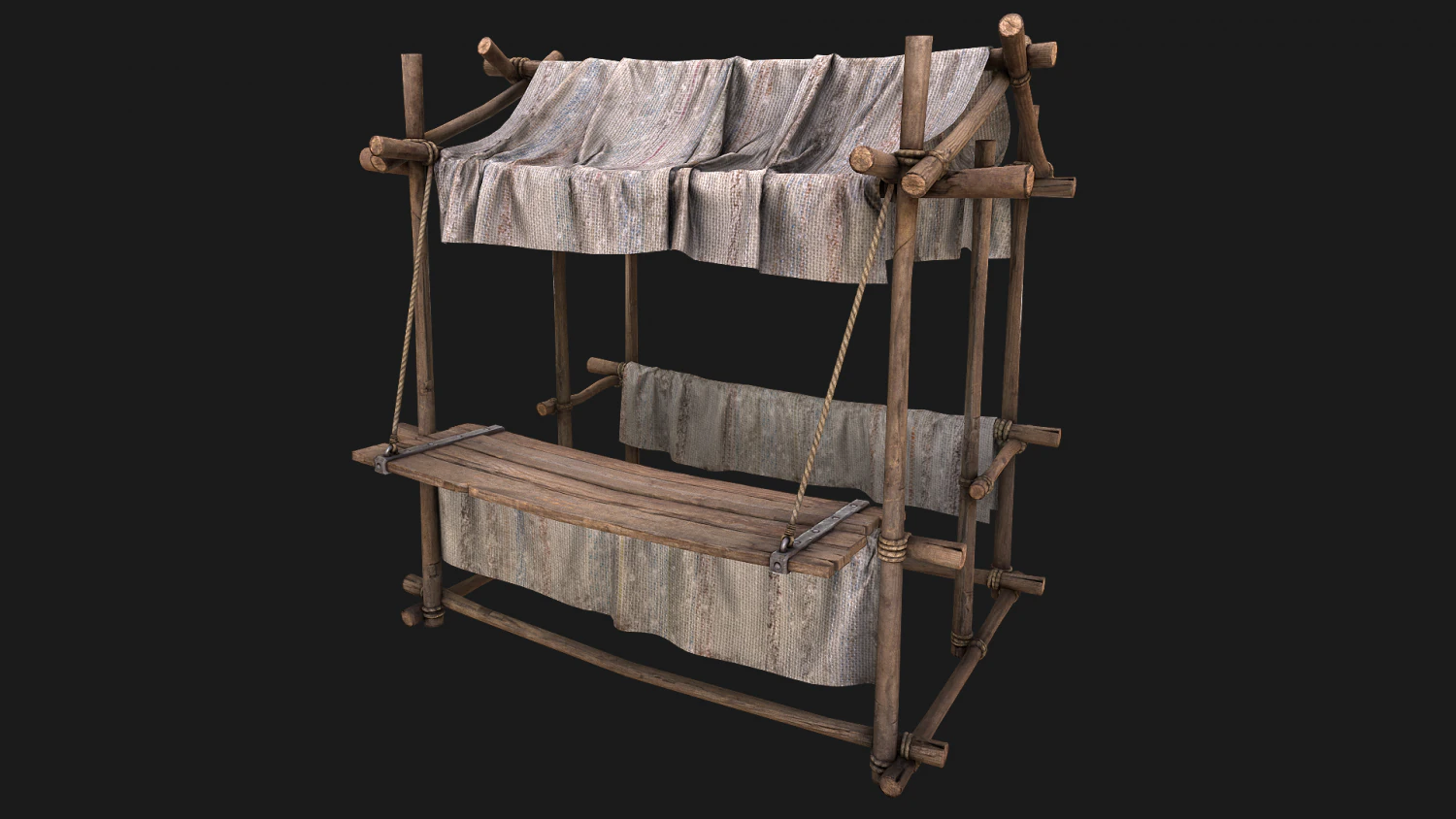 Market Tent White 3D Model .c4d .max .obj .3ds .fbx .stl .blend