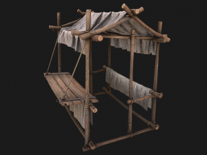 Market Tent White 3D Model