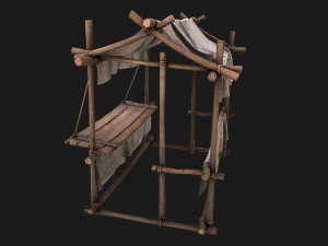 Market Tent White 3D Model